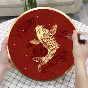 十字绣2021新款线绣客厅小件鱼锦鲤自己绣手工年年有余满绣刺绣