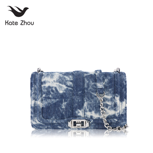 寶格麗love系列 Rebecca Minkoff 牛仔佈 Love Crossbody 單肩斜挎包 寶格麗白