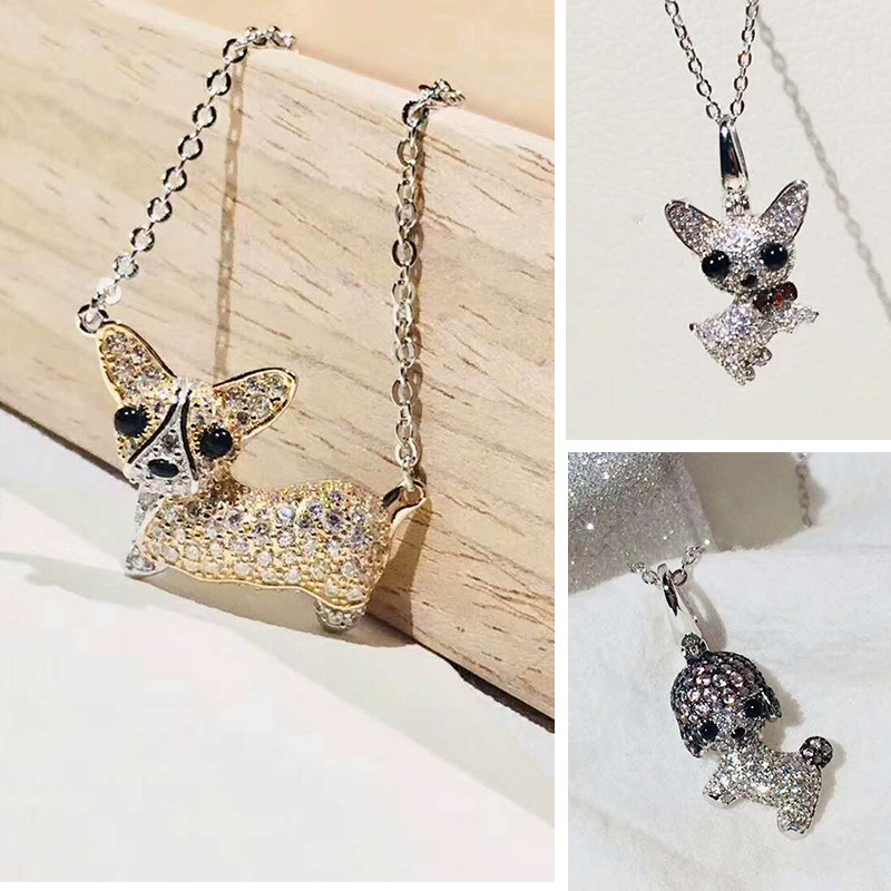 本命年小狗项链女狗年s925纯银锁骨吊坠饰品生日礼物属狗必备生肖