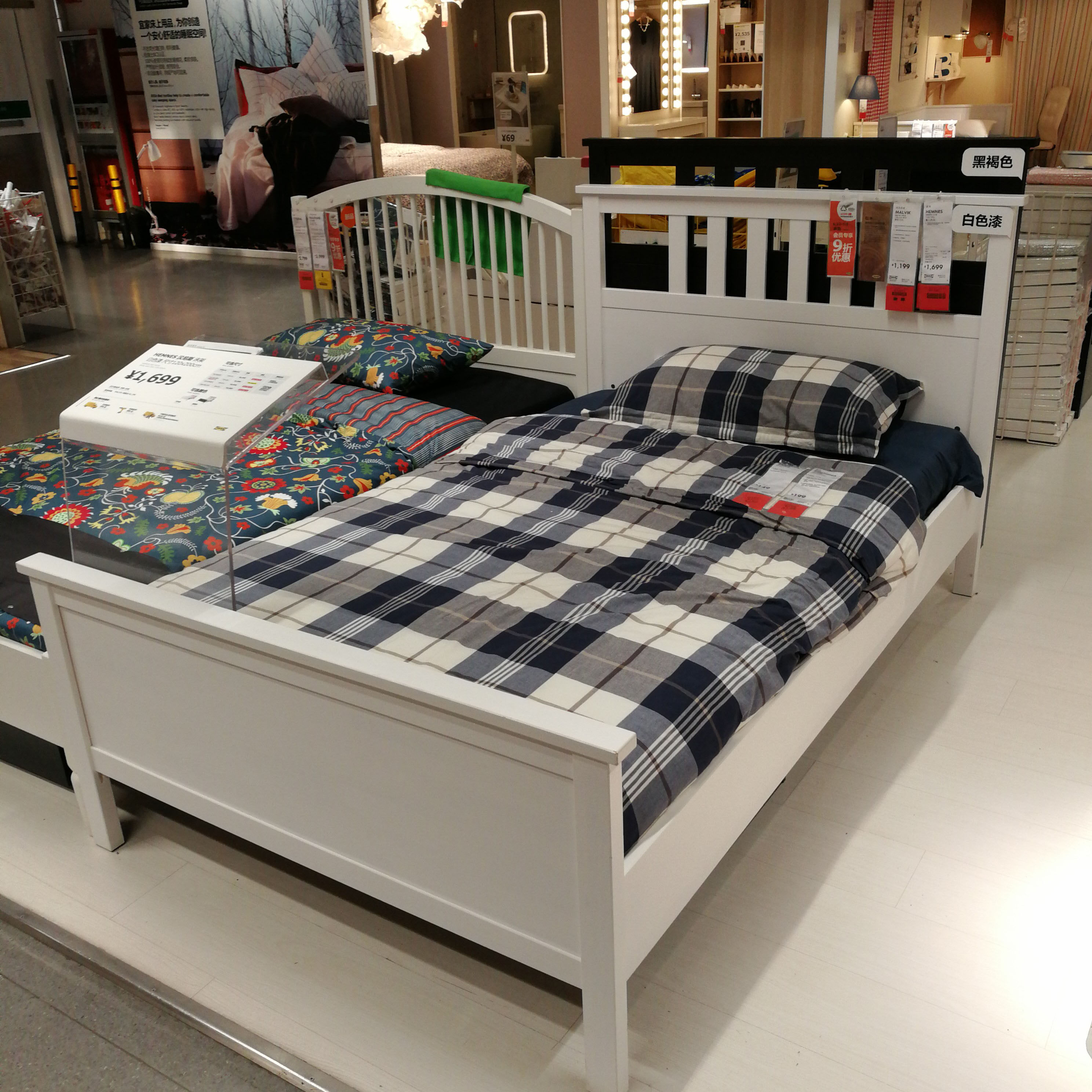 宜家正品汉尼斯汉尼斯床架北欧式单人床儿童床