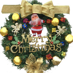 圣诞花环 45CM55CM60厘米圣诞藤条 圣诞树装饰花圈 圣诞节装饰品