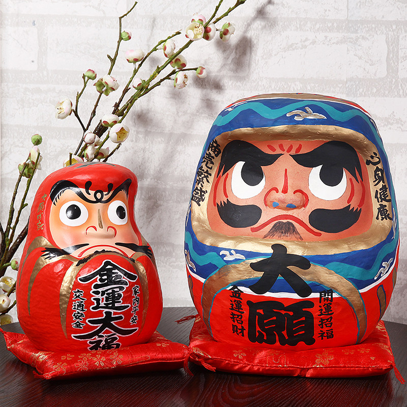 日本大号达摩财神 辟邪家居装饰日式寿司料理店铺开业摆件储蓄罐