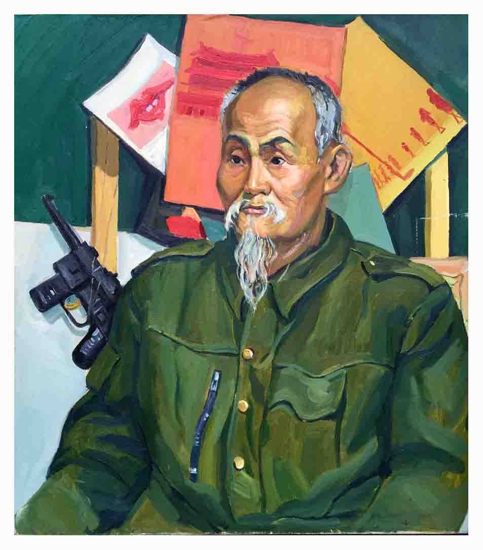 于跃 作品 《老军人》布面油画