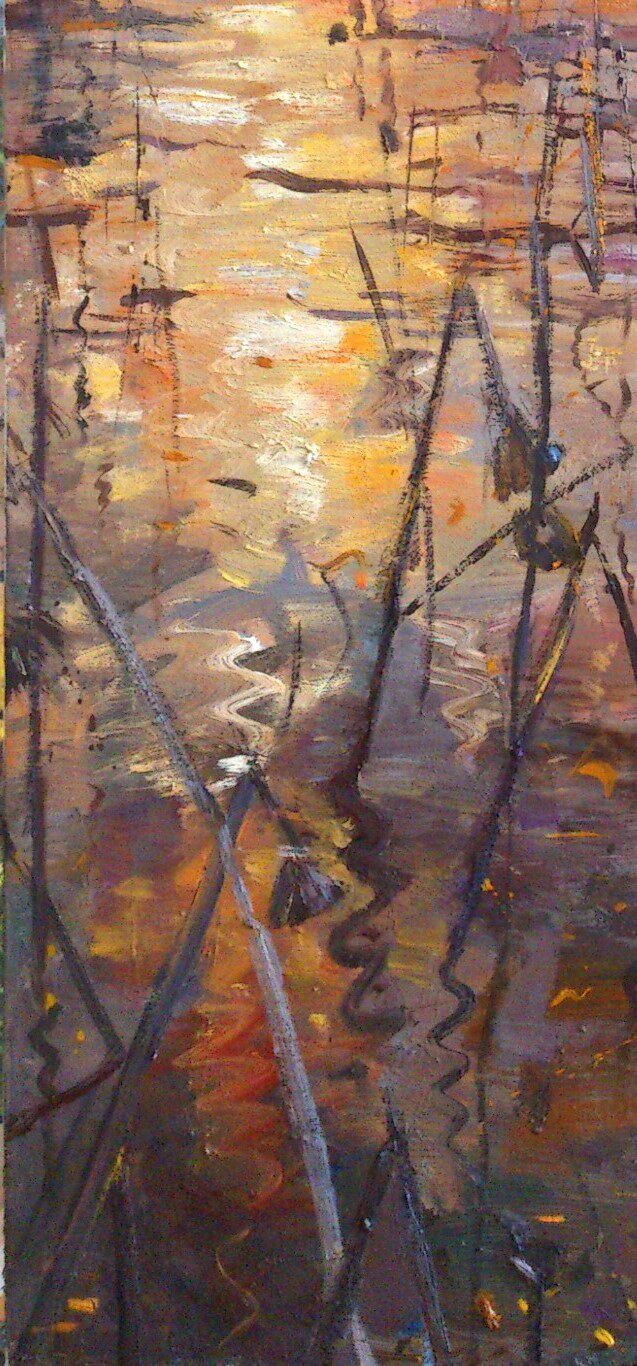 新锐青年艺术家:李迪 油画作品 《韵一一残荷》