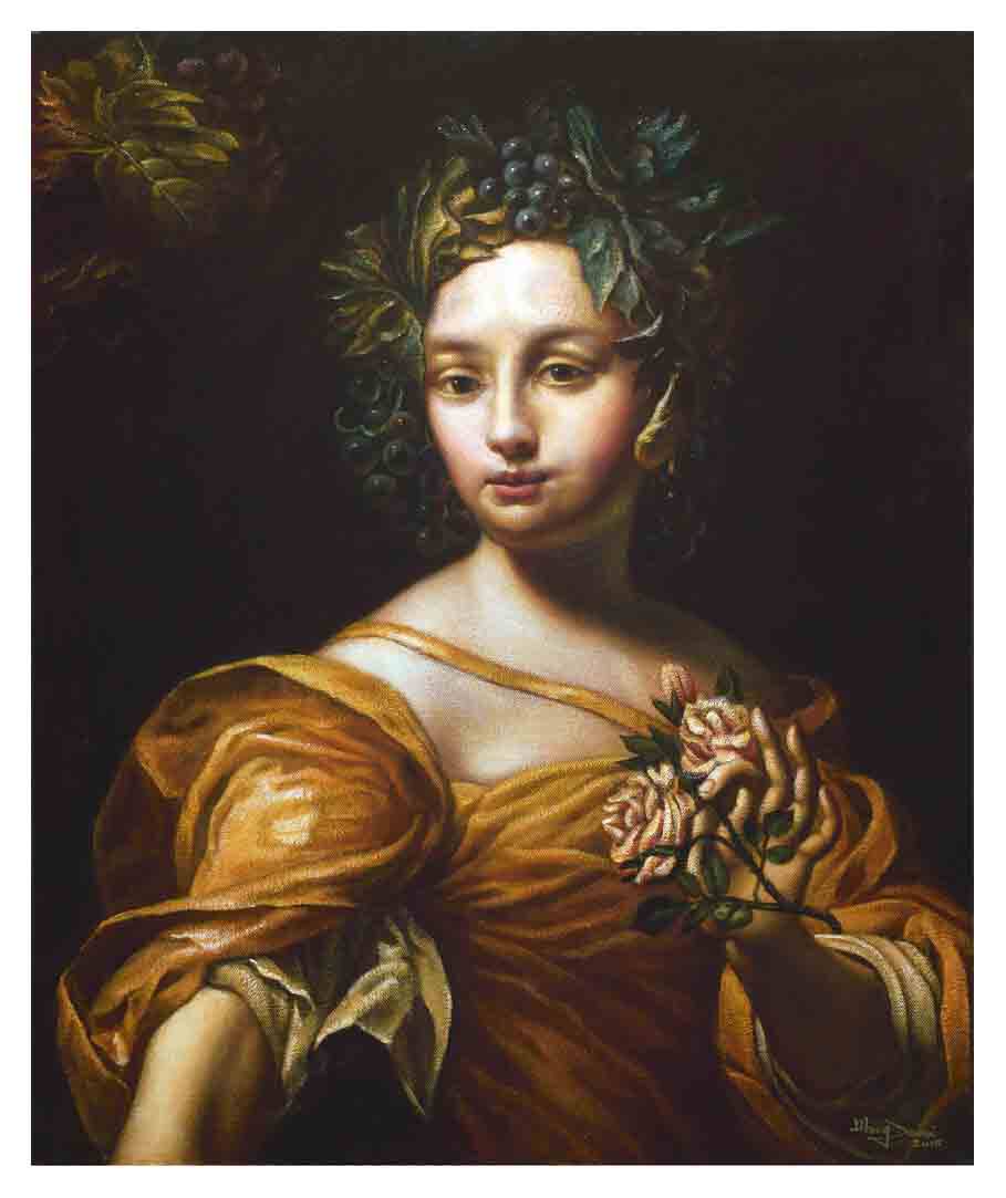 王大伟 作品《花神芙罗拉》布面油画