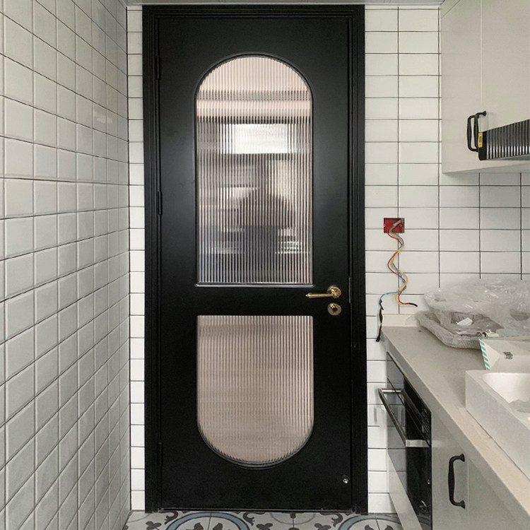 圣德科网红定制法式美式实木多层烤漆室内门套装门圆弧长虹玻璃门已售