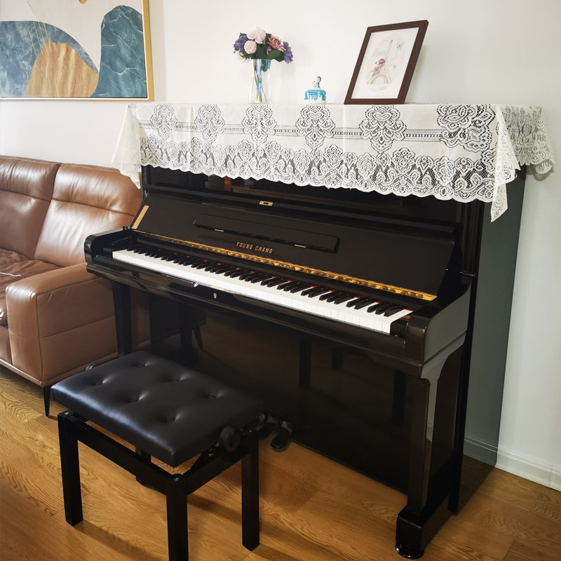 韩国进口二手英昌钢琴forest白色家用成人初学立式黑白钢琴