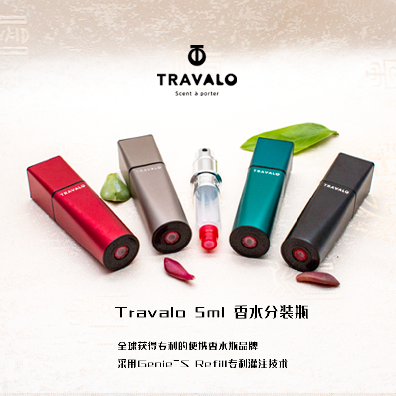 Travalo新款方转圆便携香水分装瓶底部充装酒精喷雾器旅行装包邮