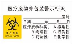 医疗废物外包装警示标识医疗设备标志贴医院诊所药房标贴订做