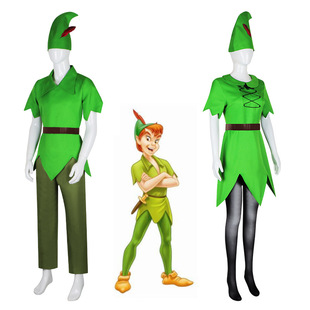 小飞侠绿精灵cosplay服装Peter Pan cos服成人儿童舞台角色表演服