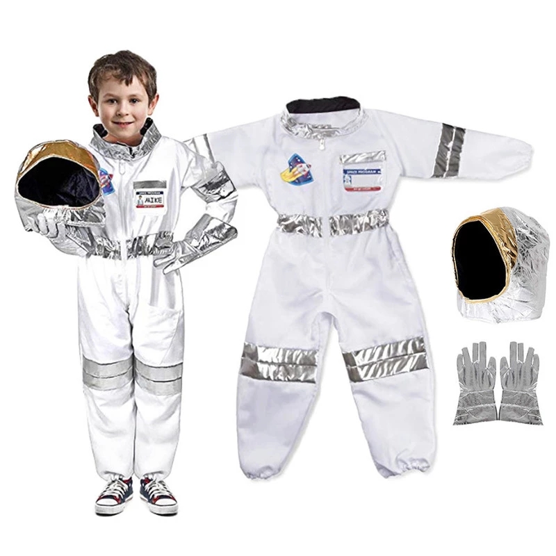 儿童派对游戏宇航员服装万圣节嘉年华cosplay舞会儿童火箭太空服