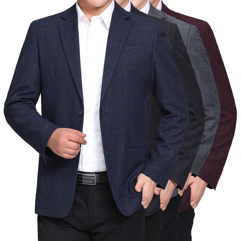 女儿结婚礼服爸爸穿上衣中年喜公公岳父秋冬父母新娘父亲婚宴西装