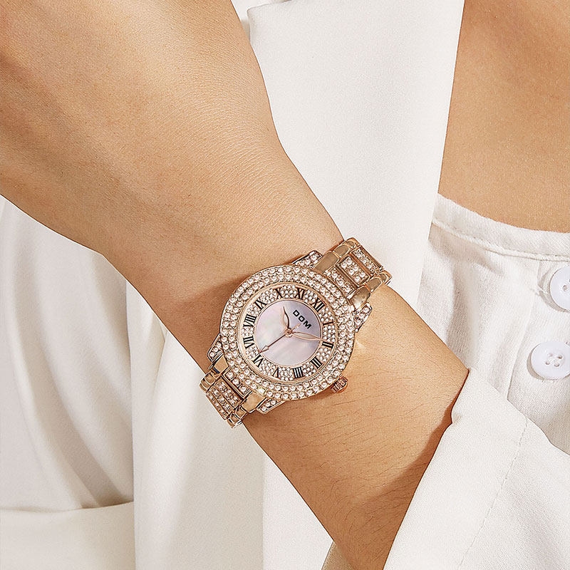 dom腕表 轻奢优雅钢带石英女士手表 g-1576
