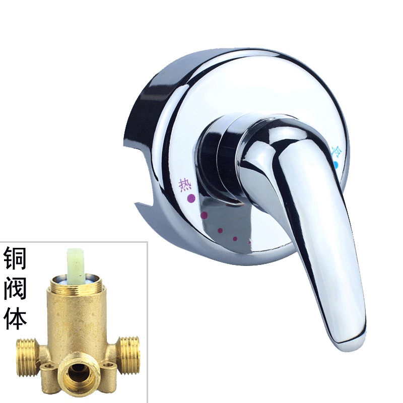 电热水器明装淋浴冷热开关花酒套装 贴墙式混水阀 淋浴阀冷热开关