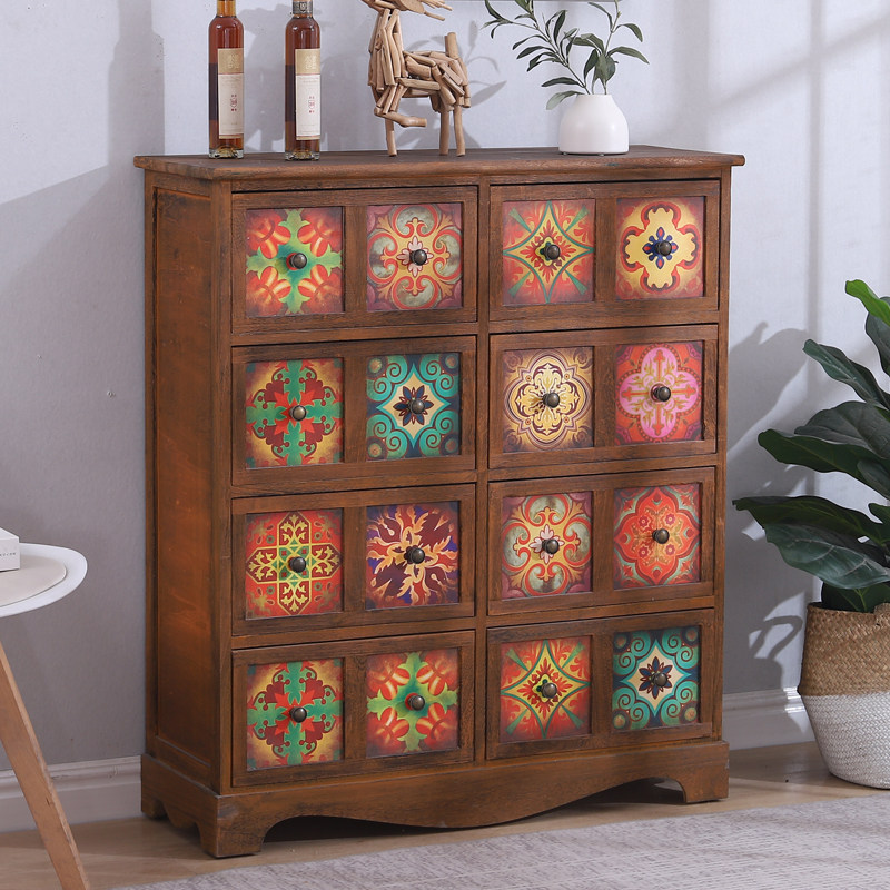 彩绘柜子复古
