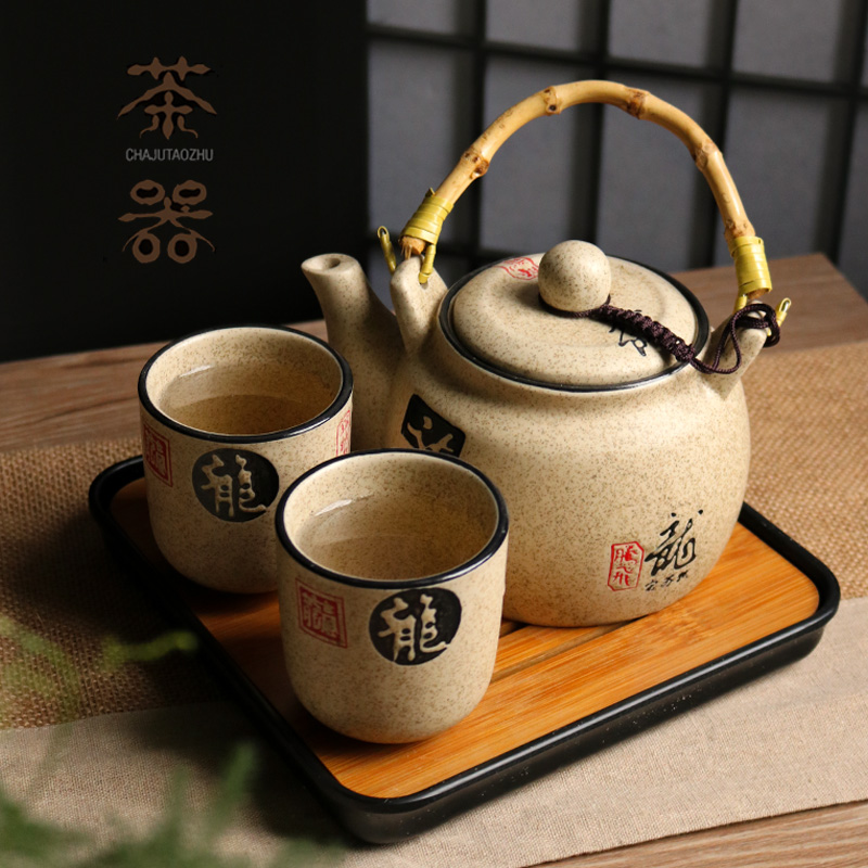 日式陶瓷茶具套装复古家用大号大容量泡茶水壶过滤冷热凉水办公室