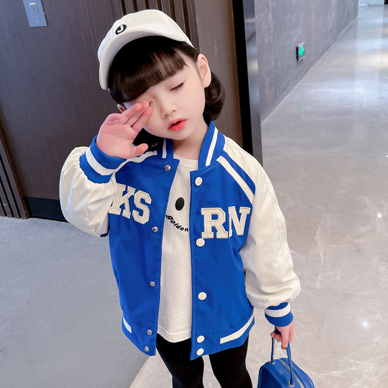 女童夹克外套春秋潮洋气3小童2一岁半女宝宝春款女春装儿童棒球服