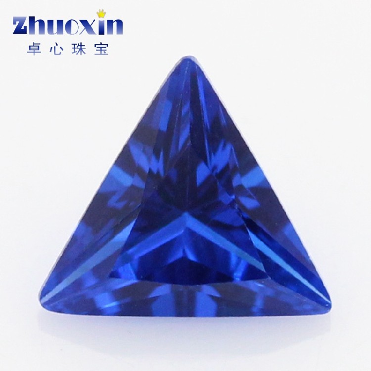 三角形直角113尖晶蓝裸石仿钻直三角合成蓝宝石戒面镶首饰裸钻