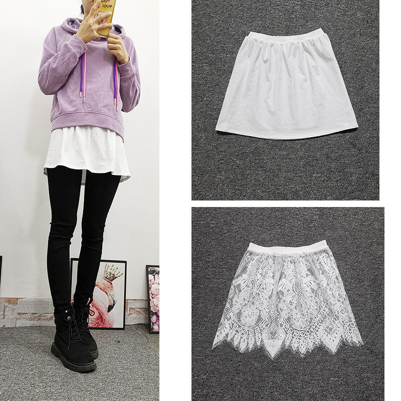 卫衣内搭打底裙罩裙半身短裙下摆单层半身a裙遮屁股打底神器屁帘