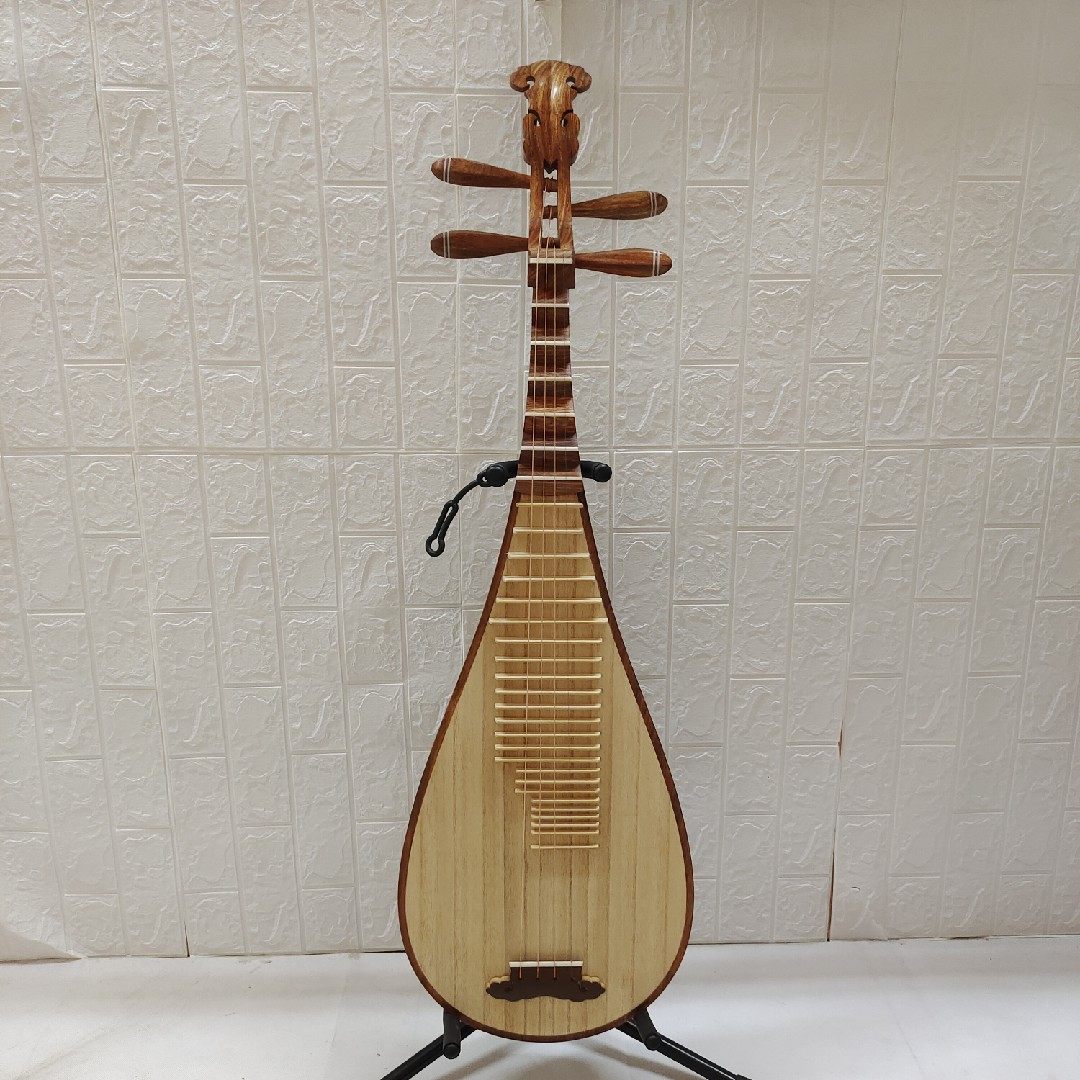 乐寿乐器的优惠券大全—酸枝木凤尾琴头琵琶原木烫蜡抛光专业演奏考级