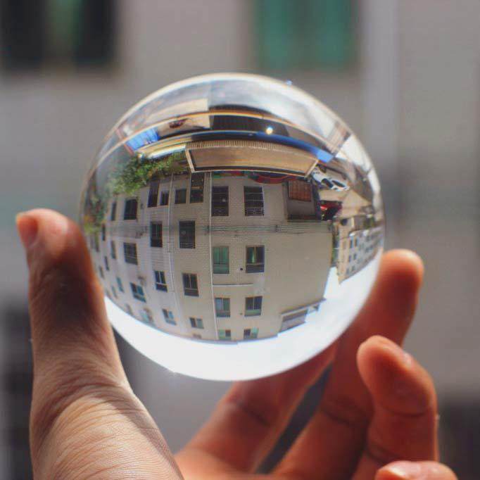 透明水晶球 实心大玻璃球  透明玻璃珠  魔术球  透明球摆件