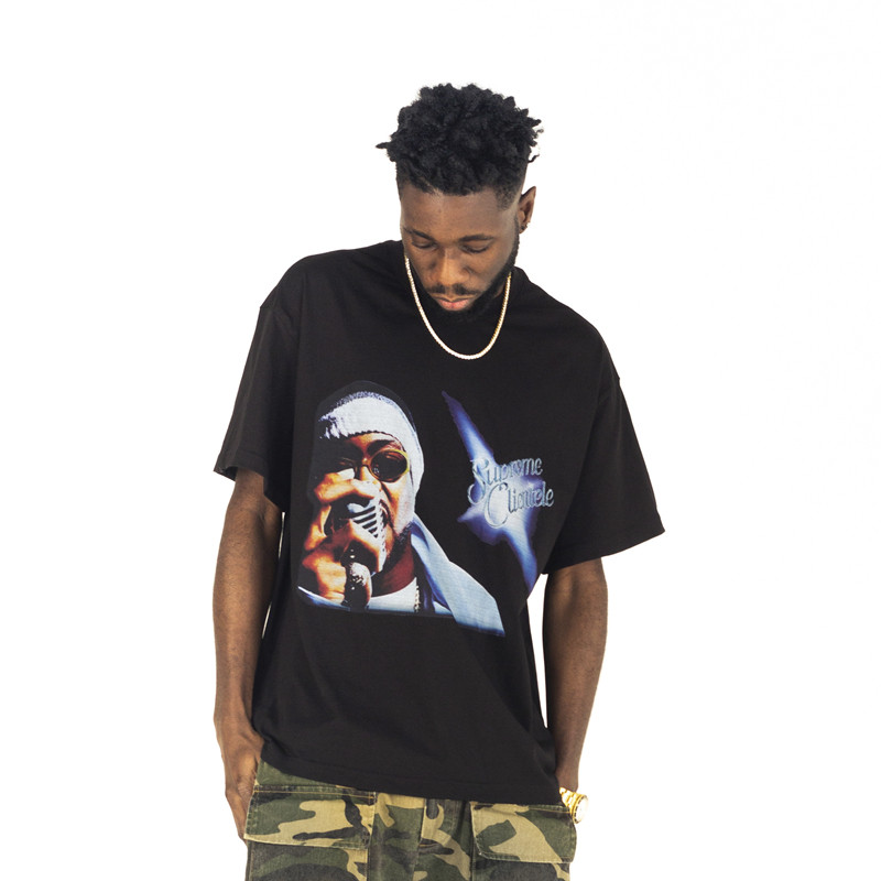 cpctcareerism说唱歌手人像印花短袖潮嘻哈男女宽松高街圆领t恤