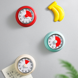 日本机械计时器厨房儿童时间管理做饭定时提醒器可视化倒计时磁吸
