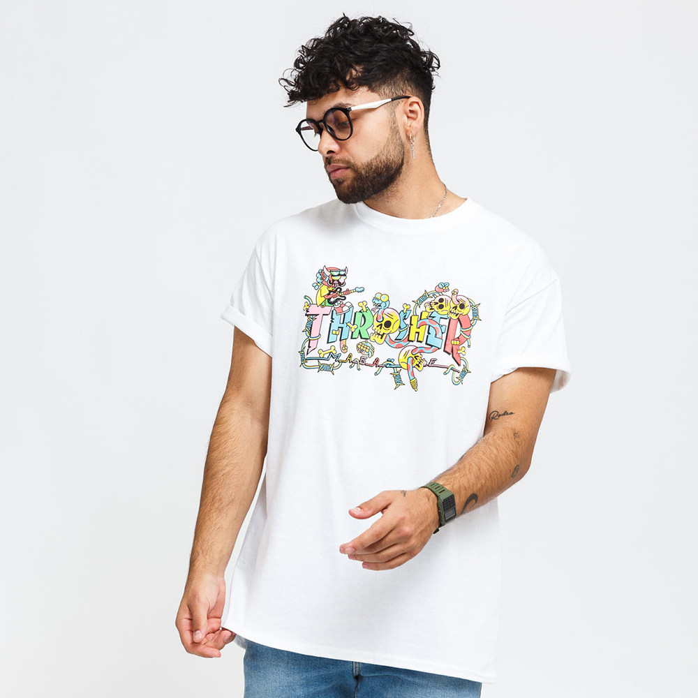 thrasherflamelogo火焰t恤短袖潮牌美式宽松情侣致敬山姆泰勒