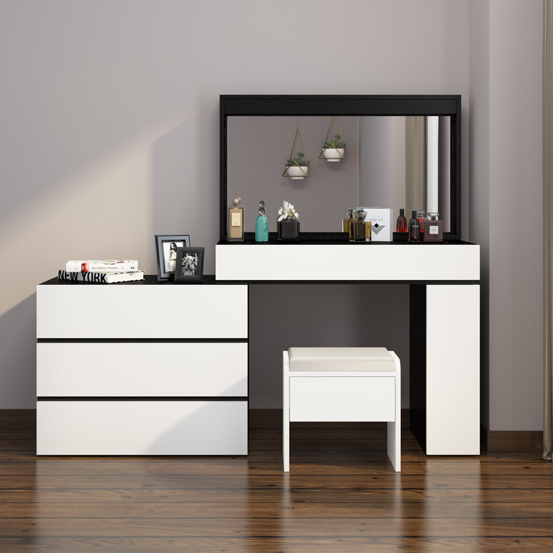 新品伸缩化妆柜大镜面翻盖梳妆台多功能小户型梳妆台卧室现代简约|ruв категории жилой мебели, Таблица класса, комод/стол - от Buy2taobao.com для оказания профессиональной услуги покупки агента Taobao