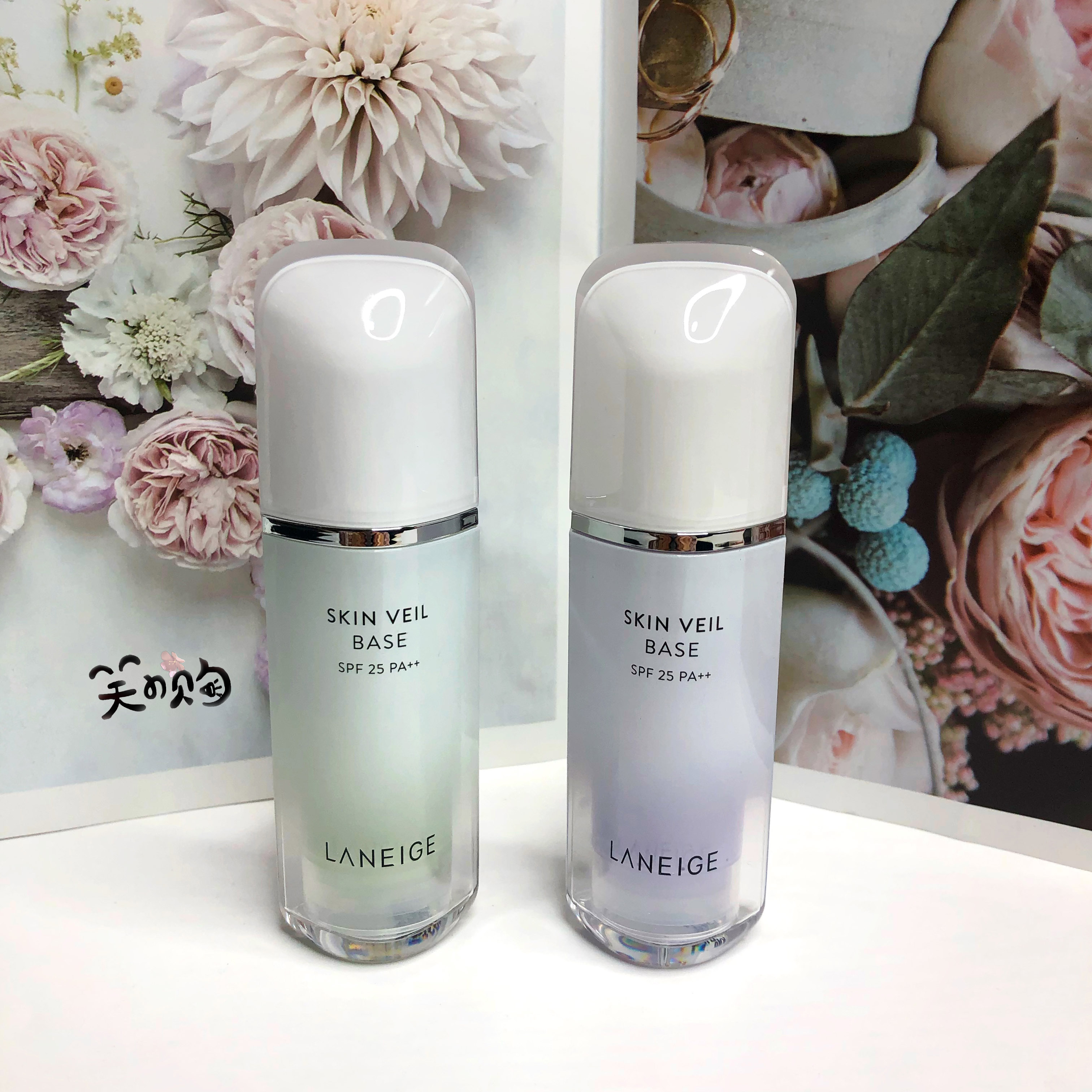 现 韩国laneige兰芝隔离霜30ml雪纱新款妆前乳打底保湿绿色/紫色