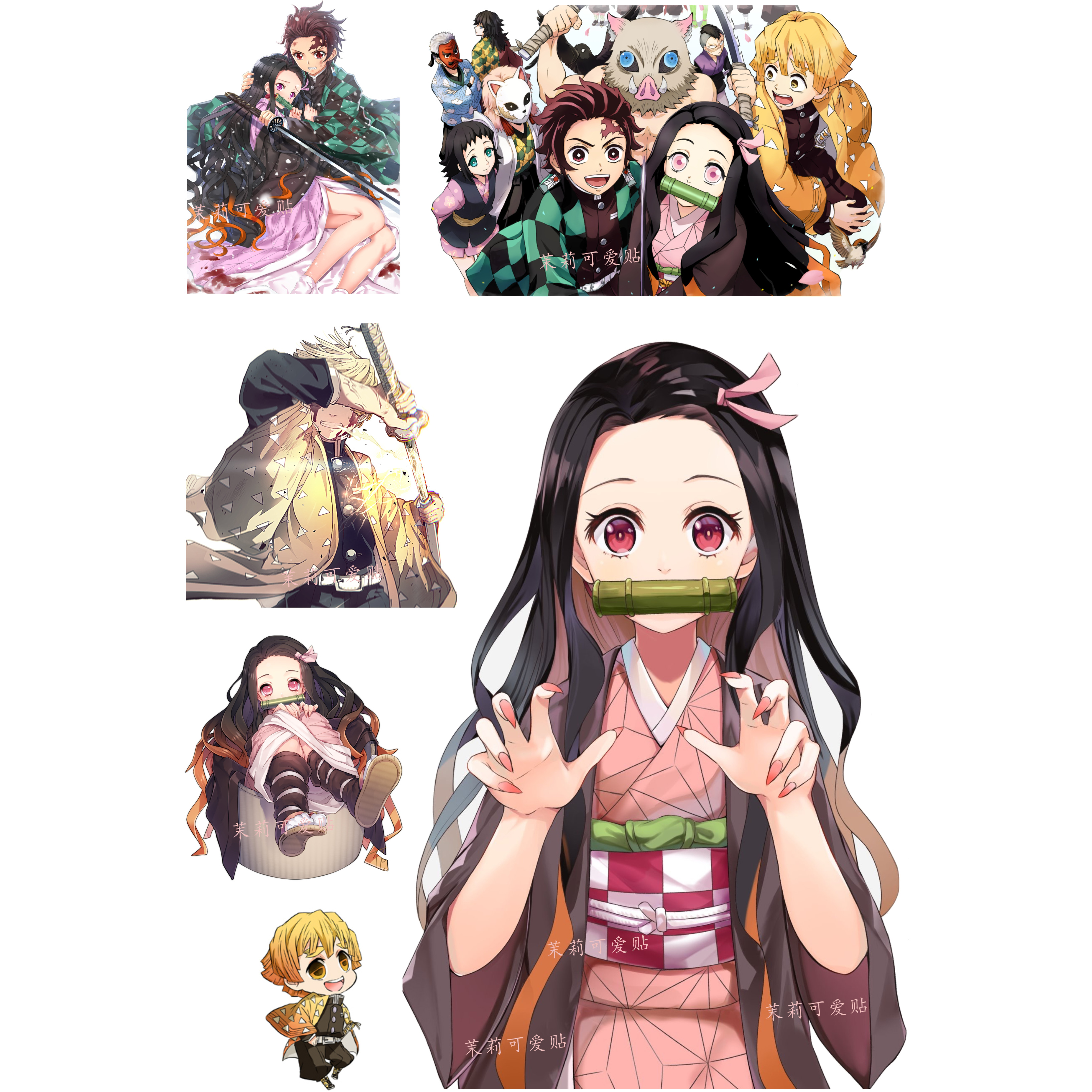 鬼灭之刃豆子动漫周边二次元笔记本电脑行李箱旅行箱拉杆箱贴纸笔记本