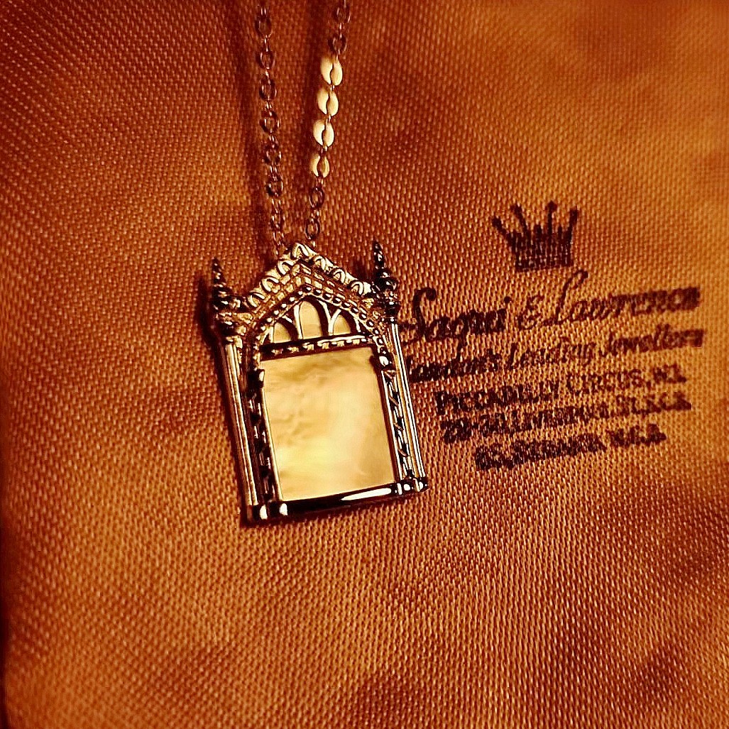 厄里斯魔镜the mirror of erised 925银天然贝母项链吊坠哈利波特