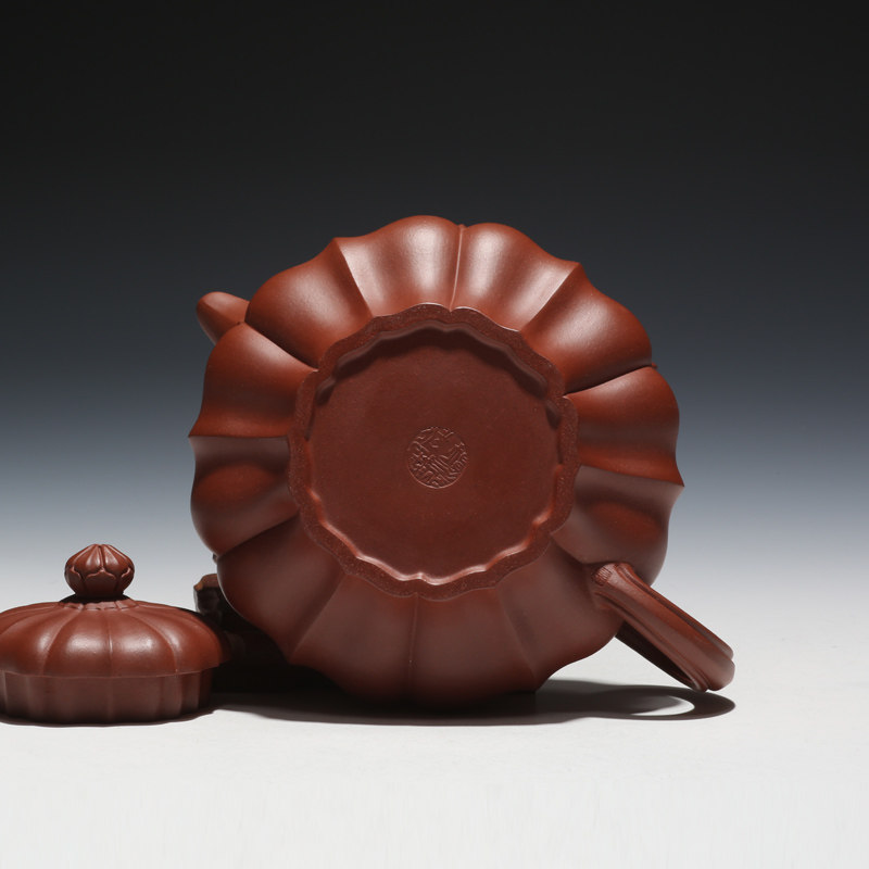 紫砂壶宜兴名家正品 国家级工艺美术师沈菊芳 清水泥 大合菱