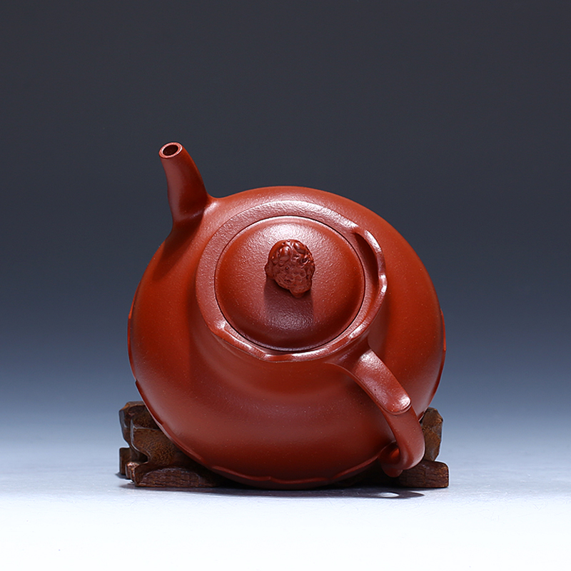 朱鸿钧 高级工艺美术师 花货 朱泥【如意金蟾】宜兴紫砂壶茶壶