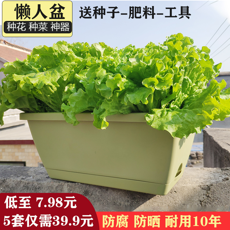 阳台长方形花盆家庭加厚耐用塑料长条型盆栽花槽特价清仓种菜神器