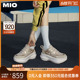 MIO米奥2024年春季圆头高跟时尚休闲鞋酷感厚底舒适潮流运动鞋女