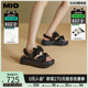 【乐梦之旅】MIO米奥2024年夏季中跟休闲凉鞋蝴蝶结波浪厚底凉鞋