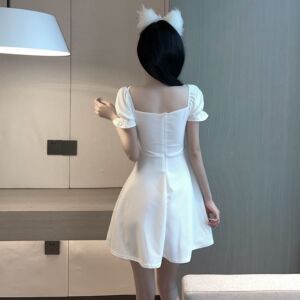 Real shooting sexy hollow off shoulder dress