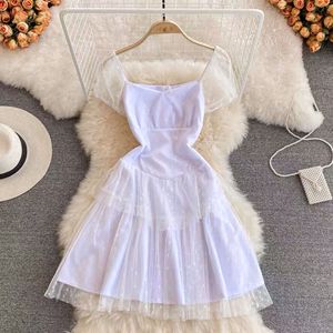 Real sexy summer new French first love Kikyo sweet Fairy Dress·