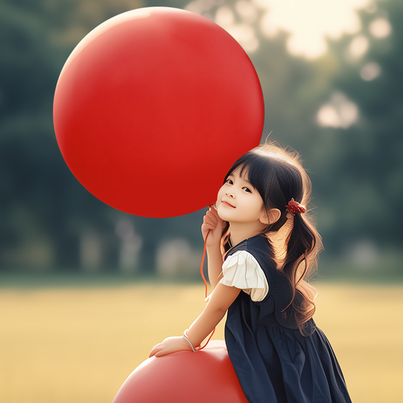超大红色气球儿童场景布置加厚生日教