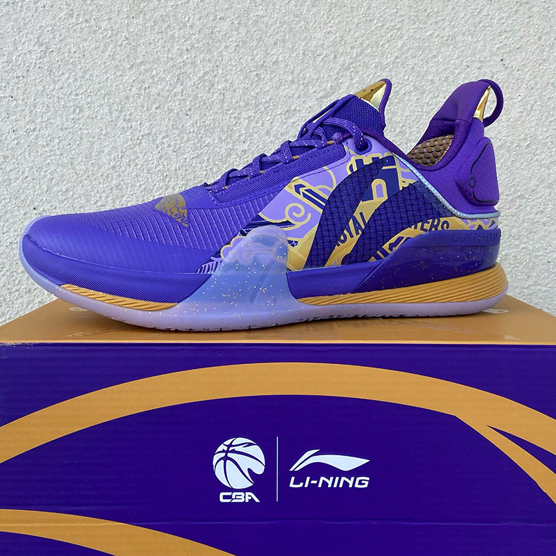 李宁闪击7篮球鞋low北控紫金配色天津先行者cba专业比赛鞋abaq065