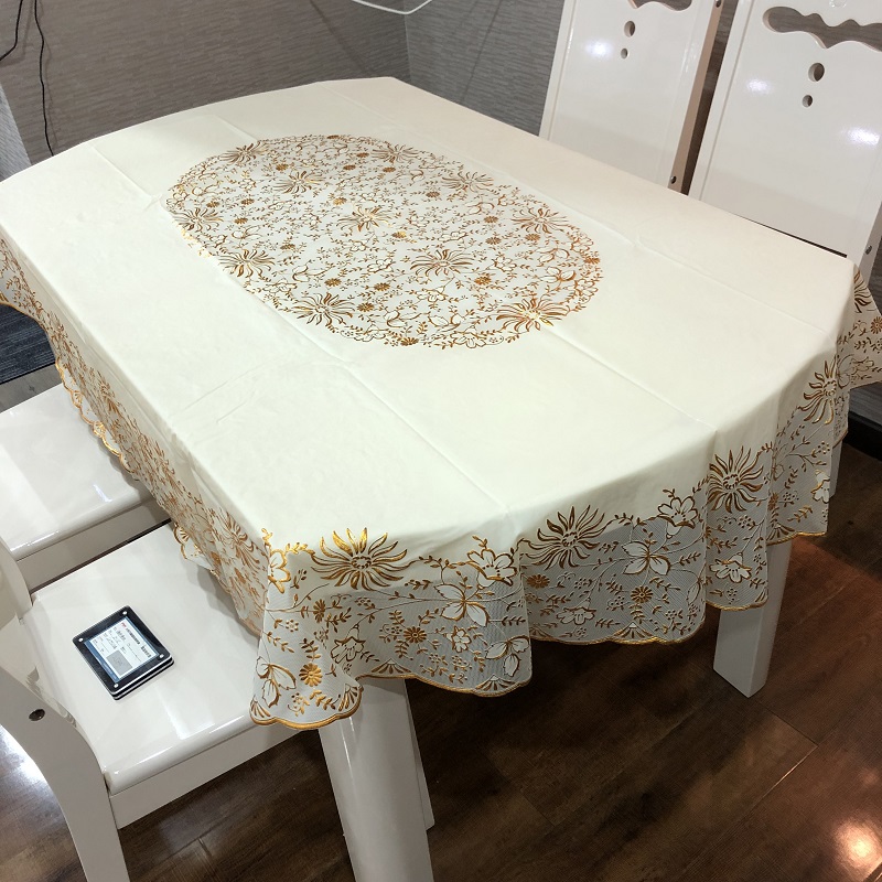 椭圆形餐桌布pvc防水防油防烫免洗台布伸缩椭圆形餐桌垫茶几桌布