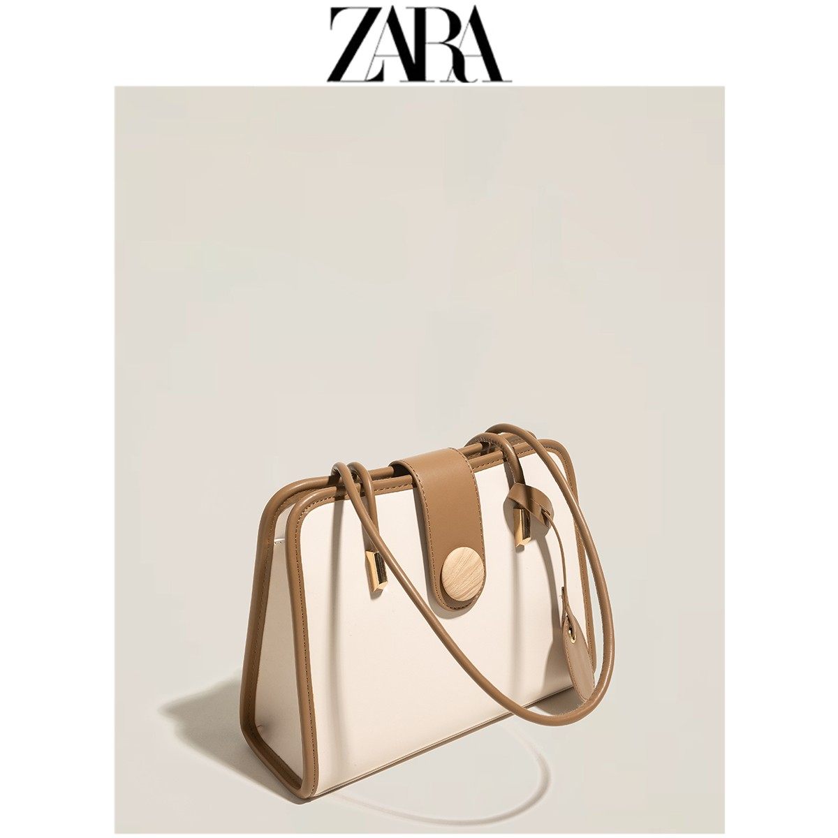 zara女包撞色小众设计腋下包2022新款潮百搭通勤大容量单肩手提包