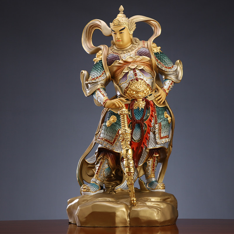 韦陀菩萨伽蓝菩萨伽蓝韦陀护法寺庙佛堂供奉韦驮尊天佛像纯铜关公