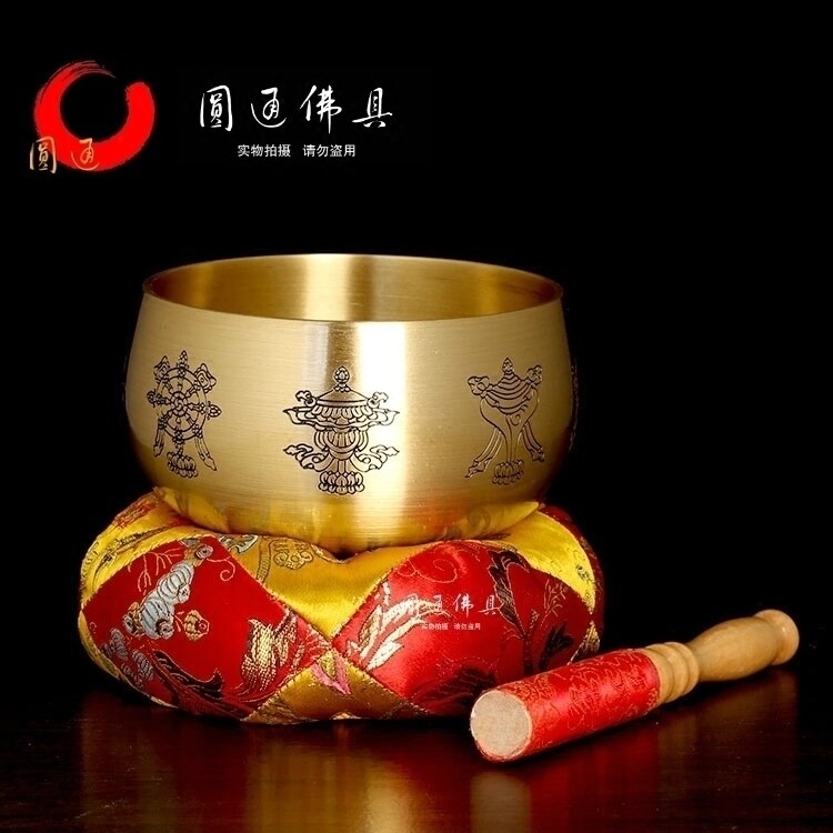 圆通佛具佛堂寺庙乐器纯铜精品台湾日式铜罄铜庆佛教用品大磬铜磬