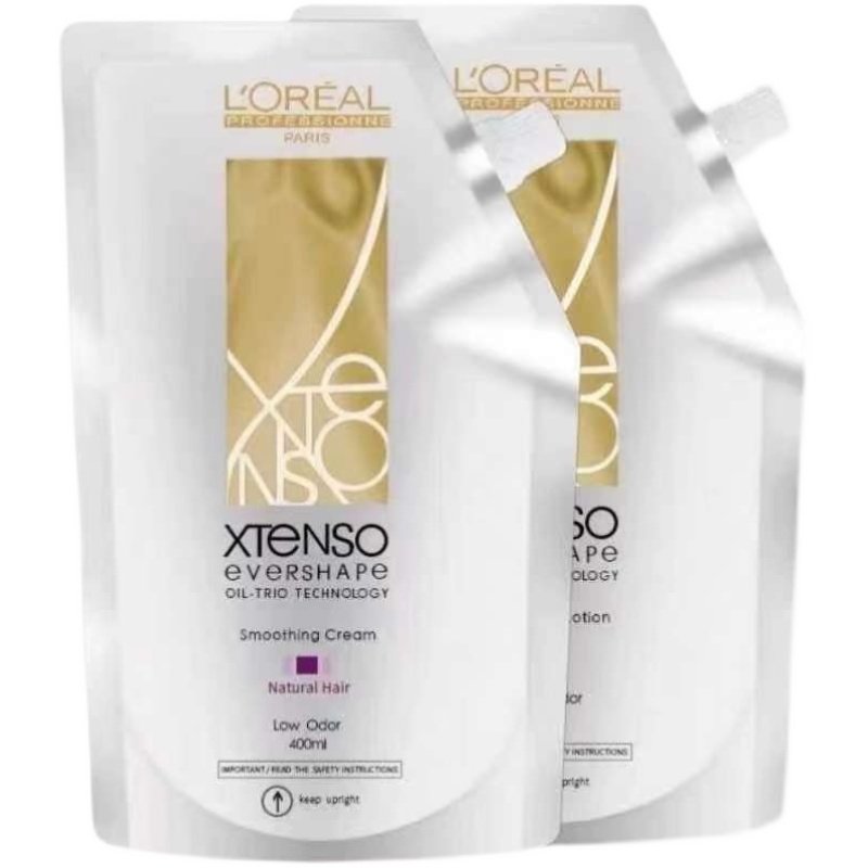 欧莱雅直发膏头发软化剂柔顺剂永久定型免夹拉直头发顺发药水家用