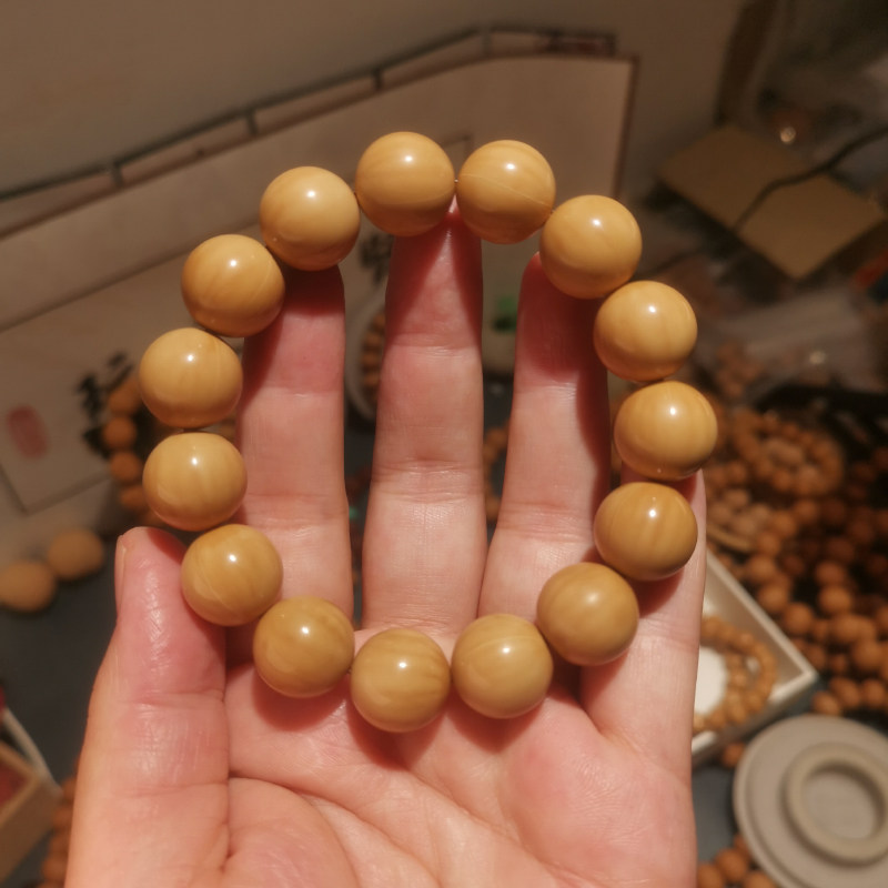 猴头核桃光珠圆珠手工打磨工艺品文玩核桃手串手链佛珠正圆龙焰料