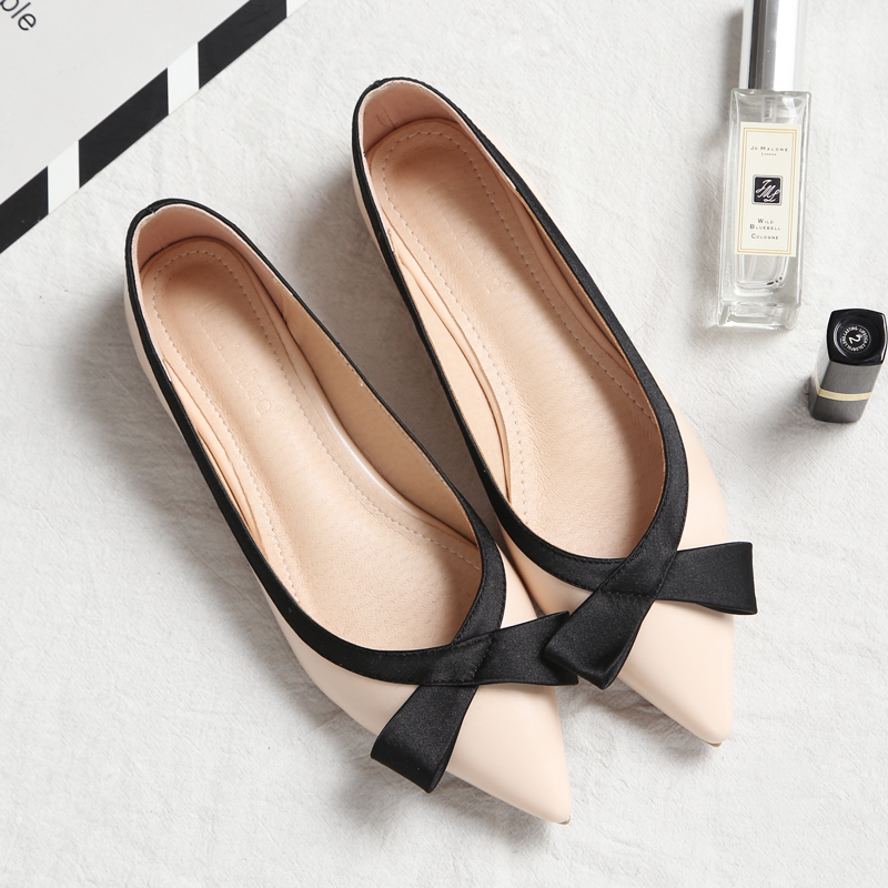 2019 Spring new pattern Korean Edition Versatile Shallow mouth Tip Flat bottom fairy Doug shoes Single shoes Scoop shoes Women's Shoesin the Women's Shoes, Low shoes category - from Buy2taobao.com to provide professional Taobao agent buy service