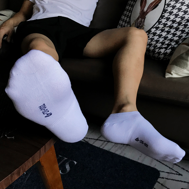 低腰矮腰隐形短袜白色黑白男生纯色袜子吸汗透气耐臭简约时尚袜子