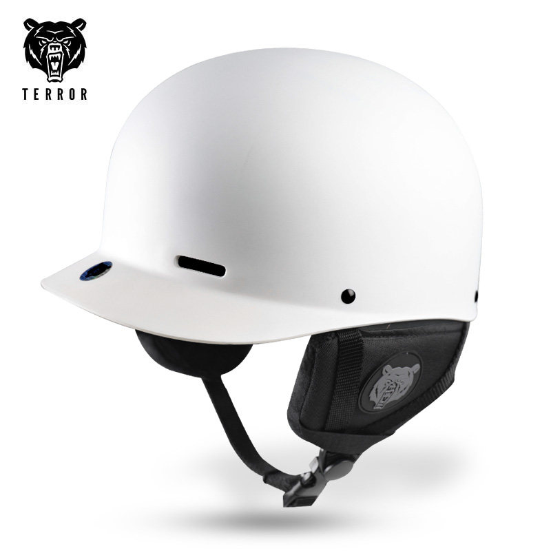 terror滑雪头盔成人男白色单板保暖防摔装备透气专业运动安全雪盔